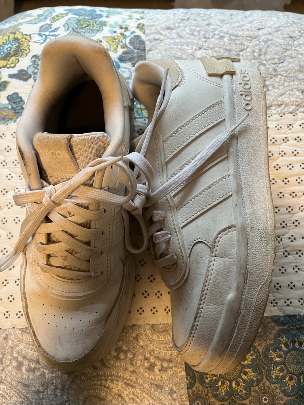 adidas White Low-Top Sneakers